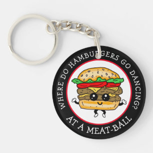 Porte-clefs Drôle plaisanterie, Humour Funny Hamburger Porte -