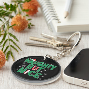 Porte-clefs Drôle plaisanterie Noël Humour Naughty Mais Nice