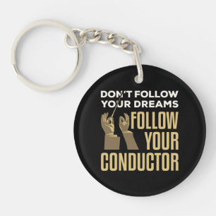 Porte-clefs Drôle Suivez Votre Chef D'Orchestre Conducteur
