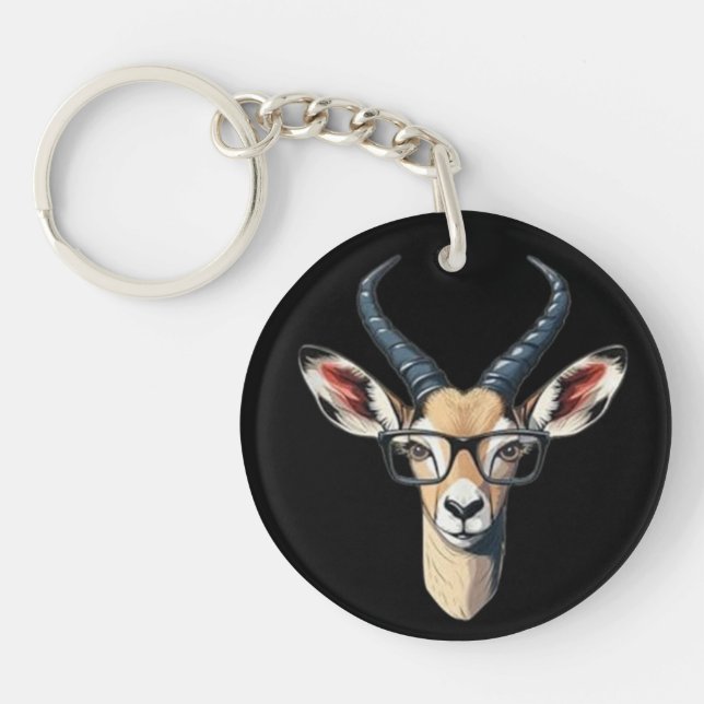 Porte-clefs Drôle visage gazelle pour les amateurs de safari e (Devant)