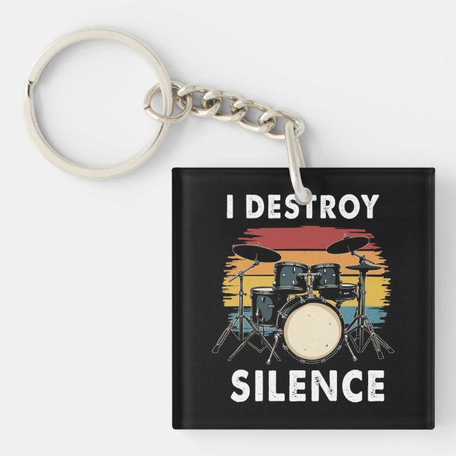 Porte-clefs Drummer I Destruction Silence Drum (Devant)