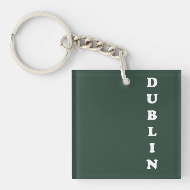 Porte-clefs Dublin Irlande, j'aime Dublin (Devant)