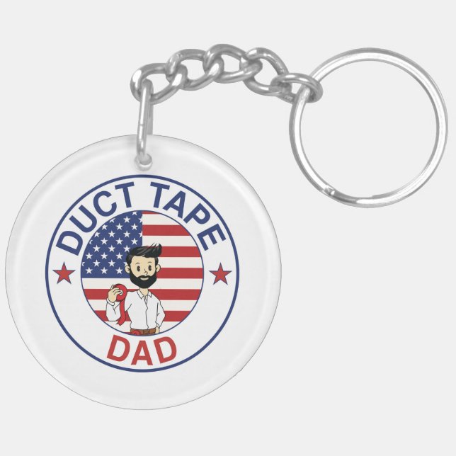 Porte-clefs Duct Tape Dad - Acrylic Keychain (Dos gauche)
