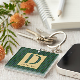 Porte-clefs Duncan Tartan Monogramme D