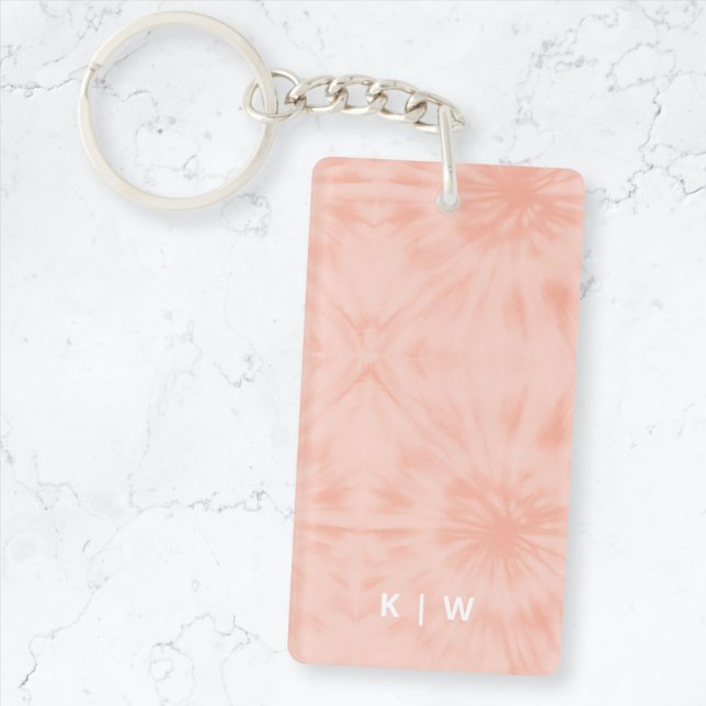 Porte-clefs Dye | Coral Pink Modern Pastel (Créateur téléchargé)