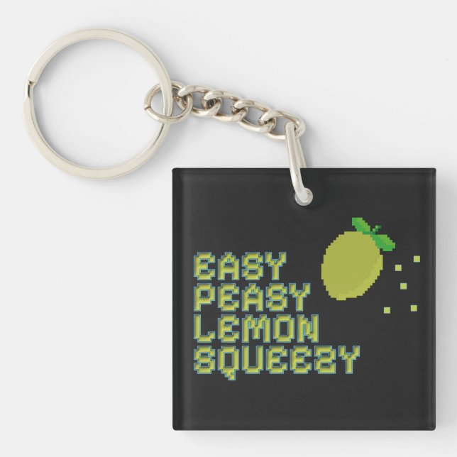 Porte-clefs Easy Peasy Lemon Squeezy Acrylic Keychain (Devant)