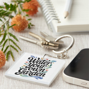 Porte-clefs Eau votre propre jardin Inspiration Florale Citati