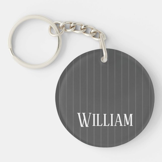 Porte-clefs Écarts gris personnalisés (Devant)