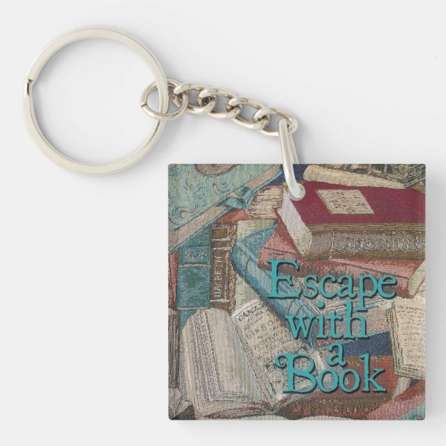 Porte-clefs Échapper Avec Un Livre Porte - clé À Deux Côtés (Devant)