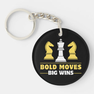Porte-clefs Échecs - Mouvements audacieux, grandes victoires