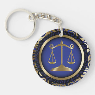 Porte-clefs Échelles de justice Avocat - Bleu