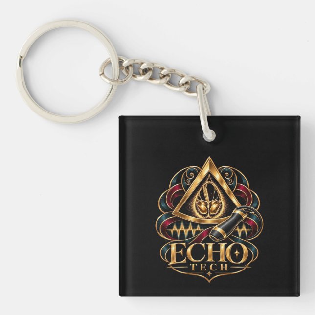 Porte-clefs Echo Tech - Echocardiographiste - Sonographe (Devant)