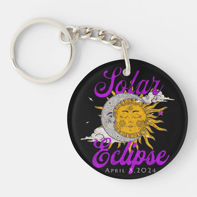 Porte-clefs Éclipse solaire 2024 (solar eclipse keychain)
