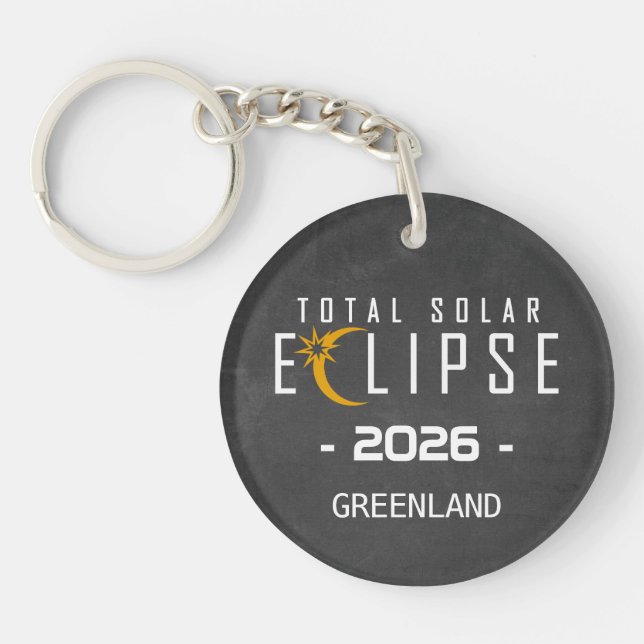 Porte-clefs Éclipse solaire 2026 Totalité (Devant)