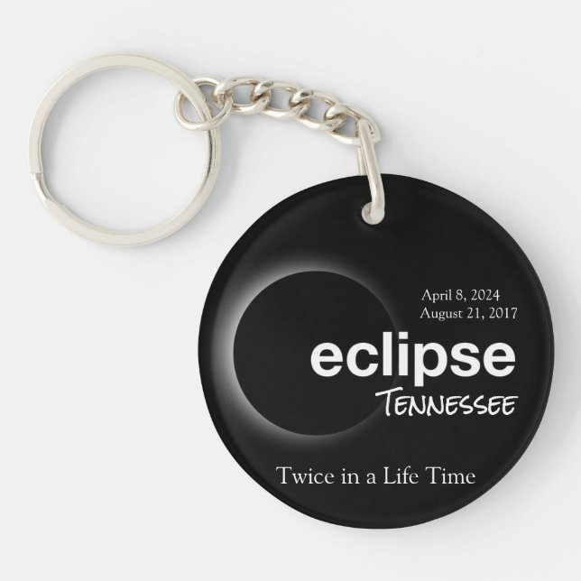 Porte-clefs Éclipse solaire totale 2017 2024 - Tennessee (Devant)