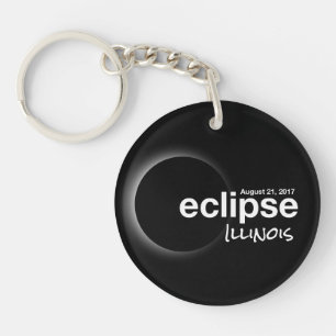 Porte-clefs Éclipse solaire totale 2017 - Illinois