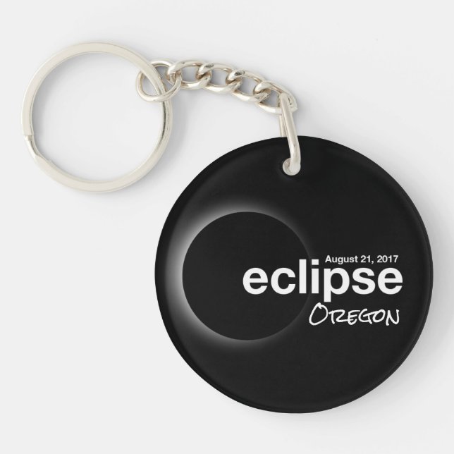 Porte-clefs Éclipse solaire totale 2017 - Oregon (Devant)