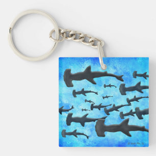 Porte-clefs École des requins de Hammerhead à Silhouette