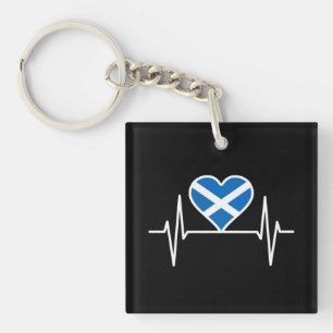 Porte-clefs Écosse - Battement de cœur du drapeau de l'Écosse