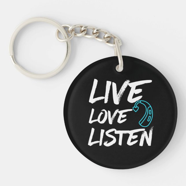 Porte-clefs Écouter l'amour en direct - Sensibilisation des so (Devant)