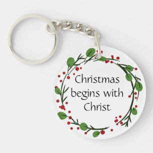 Porte-clefs Écriture chrétienne de Noël Sticker Écriture