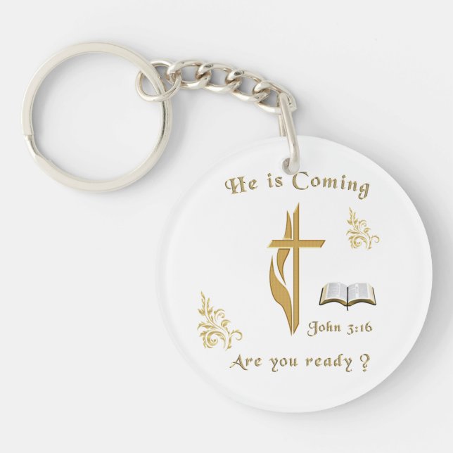 Porte-clefs Écriture Jean 3:16 (Devant)