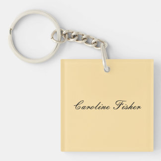 Porte-clefs Écriture Manuelle Classique Simple Beige