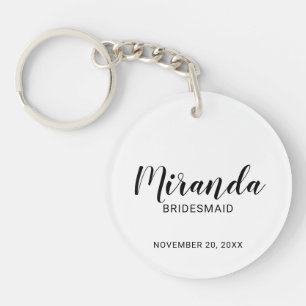 Porte-clefs Écrivain Personnalisé De Script Moderne