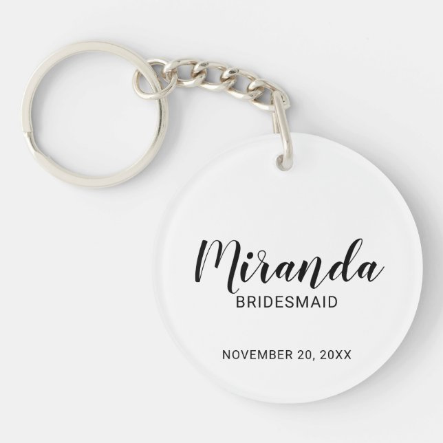 Porte-clefs Écrivain Personnalisé De Script Moderne (Devant)