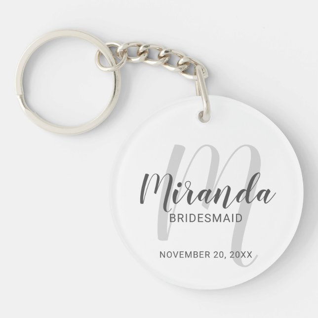 Porte-clefs Écrivain Personnalisé De Script Moderne (Devant)