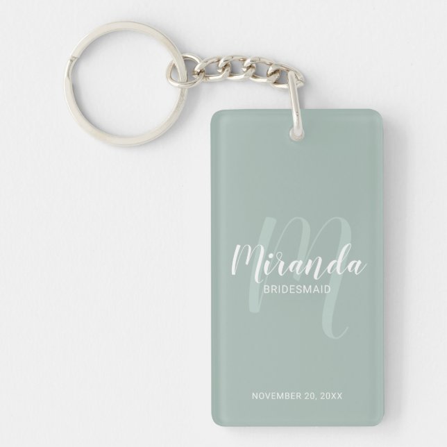 Porte-clefs Écrivain Personnalisé De Script Moderne (Devant)