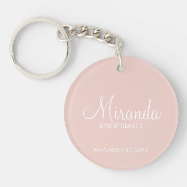 Porte-clefs Écrivain Personnalisé De Script Moderne (Devant)