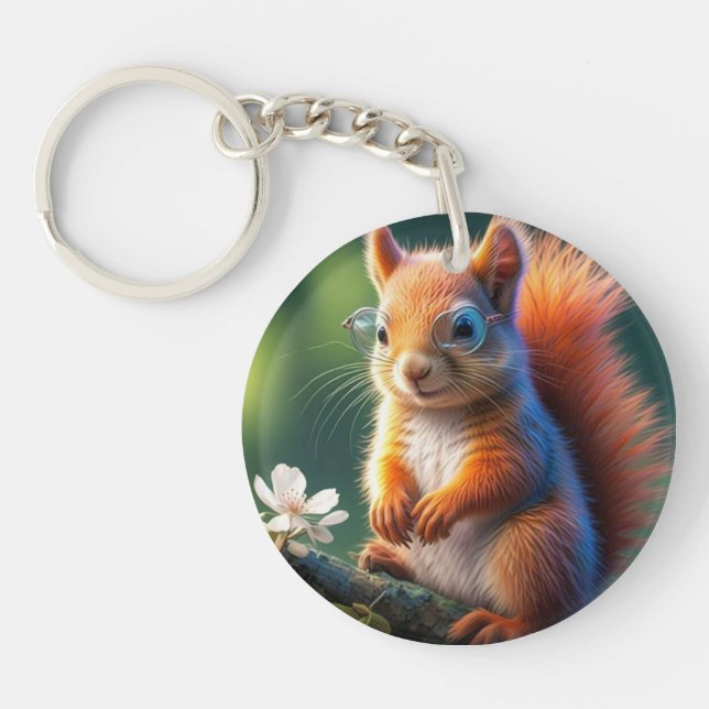 Porte-clefs Écureuil Brown assis sur la branche-567656 (Devant)