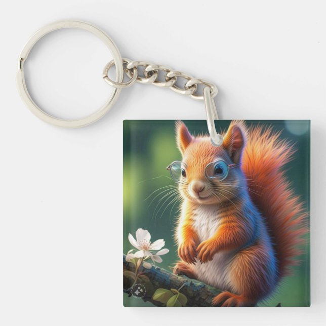 Porte-clefs Écureuil Brown assis sur la branche-567656 (Devant)