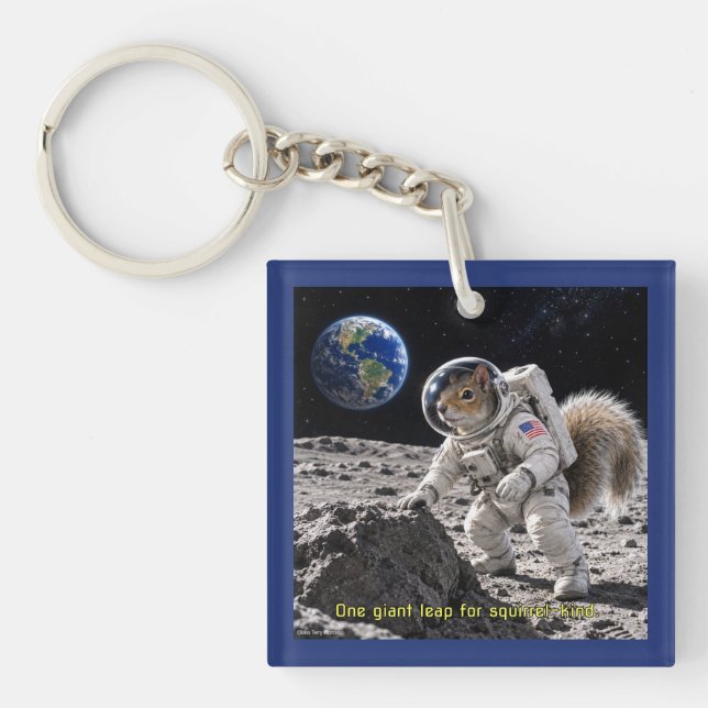 Porte-clefs Écureuil dans l'espace (Devant)