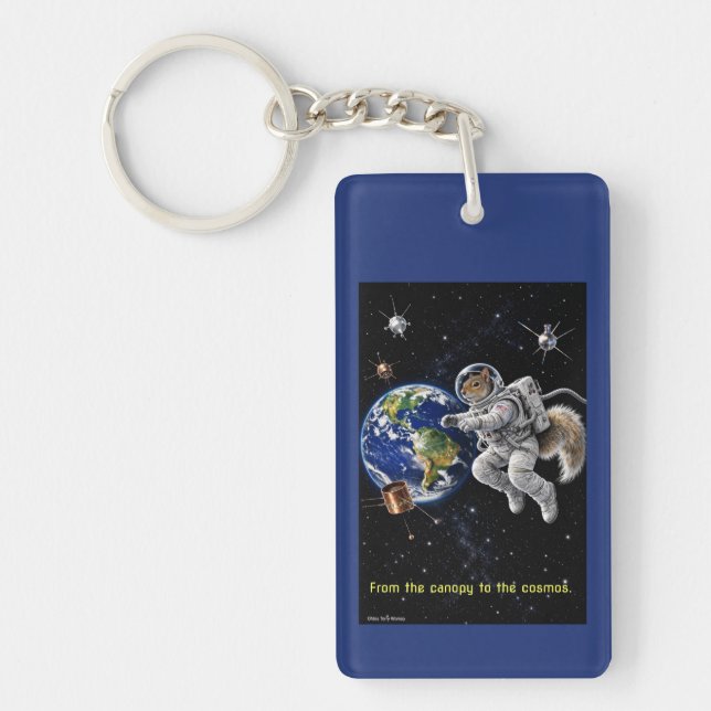 Porte-clefs Écureuil dans l'espace (Devant)