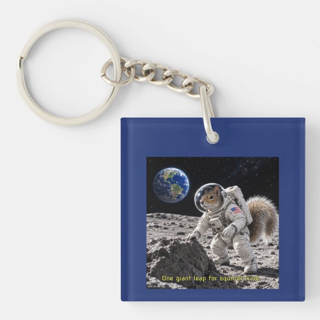 Porte-clefs Écureuil dans l'espace (Devant)