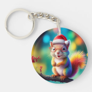 Porte-clefs Écureuil de Noël Comme Père Noël-56765