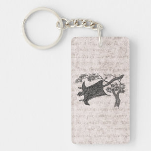 Porte-clefs Écureuil de vol vintage de 1800s - planeur de