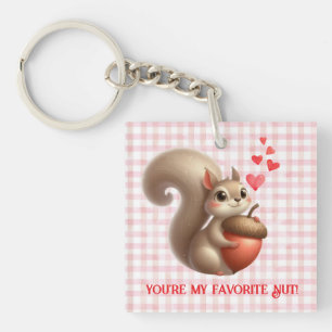 Porte-clefs Écureuil drôle mignon de la Saint-Valentin