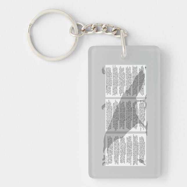 Porte-clefs Edgar Allan Poe Le Corbeau (Devant)
