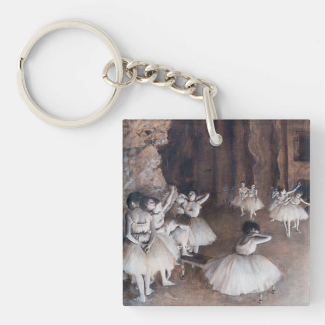 Porte-clefs Edgar Degas - Répétition de ballet sur scène (Devant)