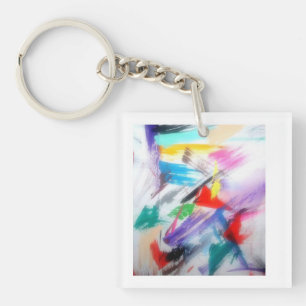 Porte-clefs Edgy Abstrait Art Porte - clé
