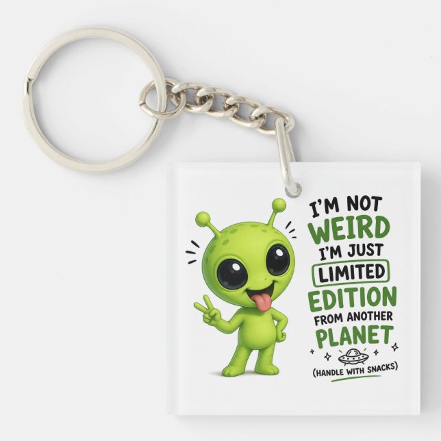 Porte-clefs Édition Limitée Design Alien (Devant)