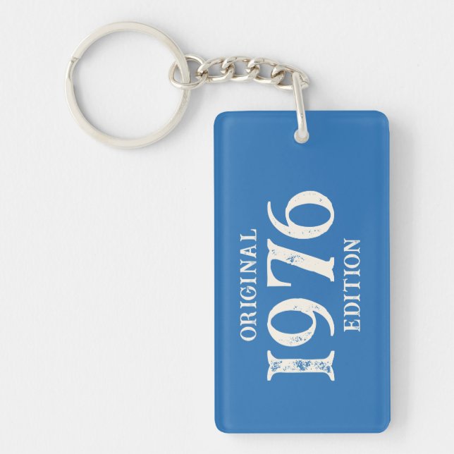 Porte-clefs Édition originale de 1976 sur fond bleu océan (Devant)
