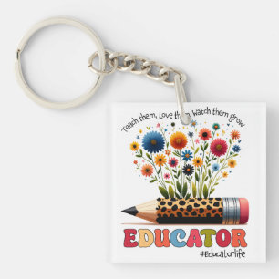 Porte-clefs Éducateur les enseigne, les aime, les regarde gran