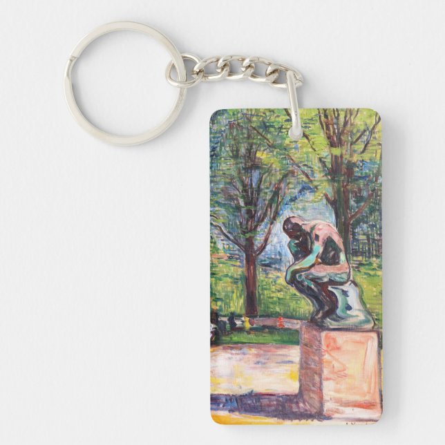 Porte-clefs Edvard Munch - Le penseur de Rodin (Devant)