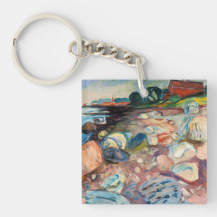 Porte-clefs Edvard Munch - Rive avec Maison Rouge