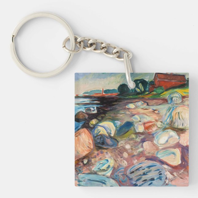 Porte-clefs Edvard Munch - Rive avec Maison Rouge (Devant)