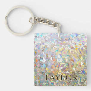 Porte-clefs Effet de verre teinté prismatique - Arc-en-ciel pr